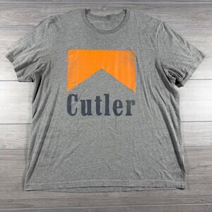 Barstool Sports Jay Cutler Marlboro Parody Graphic T-Shirt Gray Mens XXL